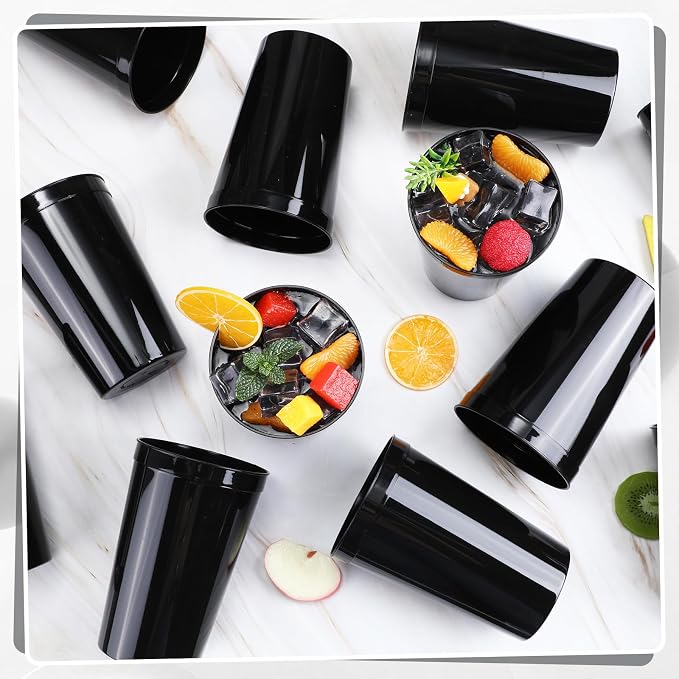 Mifoci 24 Pcs Stadium Plastic Cups Blank Reusable Drink Tumblers Bulk Stackable - Image 3