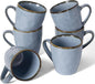 famiware Coffee Mugs Set of 6, Ocean Round 11.5oz Coffee Cup Set by Famiware