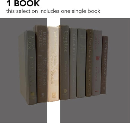 Real Books by Color® (1 Single, Neutral) Decorative Bookshelf Home Decor Shelf Styling Photo Prop