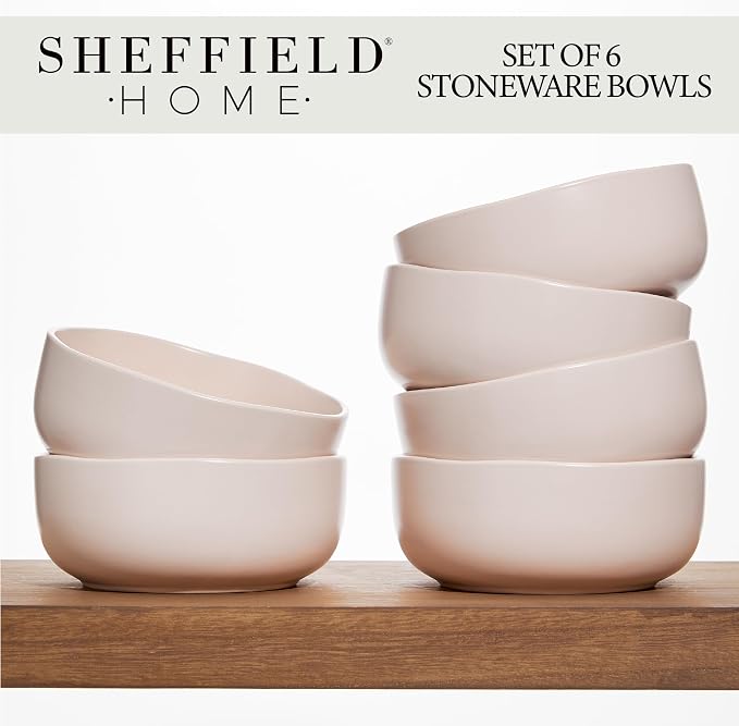 Sheffield Home Large Stoneware Cereal Bowls - Image 3