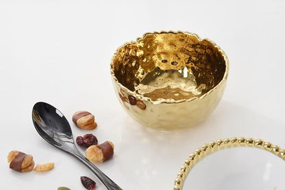 Pampa Bay Golden Millennium 4-inch Porcelain Snack Bowl - Image 4
