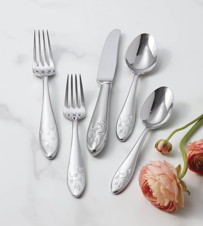 Lenox Butterfly Meadow 65-Piece 18/10 Stainless Steel Silverware Set - Image 6