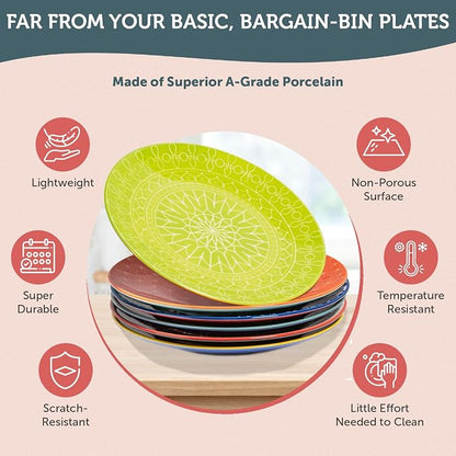 Salad Plates - Small Plate for Serving Appetizer, Sandwich - Microwavable - - Image 5