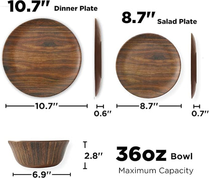 TP 18-Piece Melamine Dinnerware Sets, Service - Image 4
