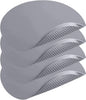 4 Pack 12 Inch Multi-Purpose Silicone Mat, As Drying Mat, Microwave Mat, Trivet, Pot Holder, Placemat, Utensils Rest, Pad for Hot Pans Plates Dishes Kitchen Countertop, Heat Resistant Mat, Light Gray