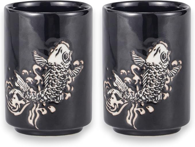 Urban Tokyo Asian Japanese Yunomi Style Handle-less Porcelain Tea Cups Tea Mug by Urban+Tokyo