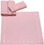 Grelucgo Handcrafted Pink Color Dining Table Napkins, Double-Hemstitched) by Grelucgo