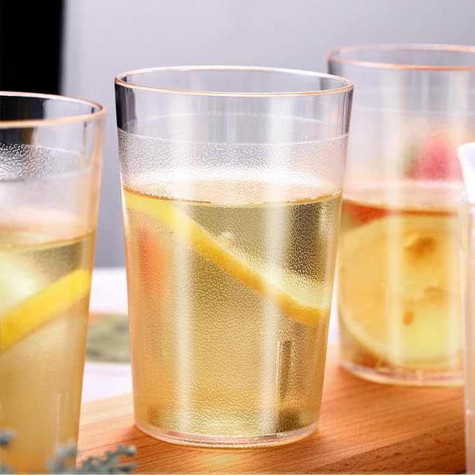 Meanplan 72 Pack Plastic Reusable Drinking Glasses Restaurant Grade 8 oz - Image 5