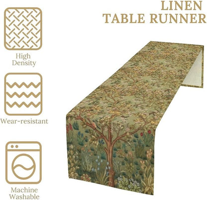 William Morris Tree of Life Table Runner Vintage Flowers Table Runner - Image 4