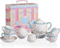 Sweejar Porcelain Tea Set for Little Girls, Kitchen Toys Tea Party Set for Kids by Sweejarco1949