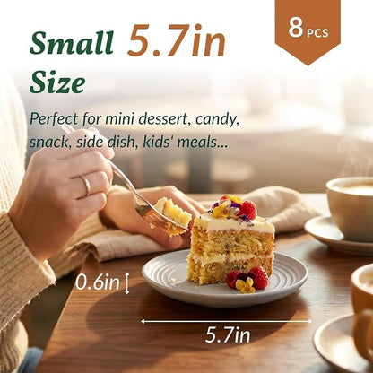 Wheat Straw Mini Plates | For Dessert, Breakfast & Snacks | Long-lasting - Image 2
