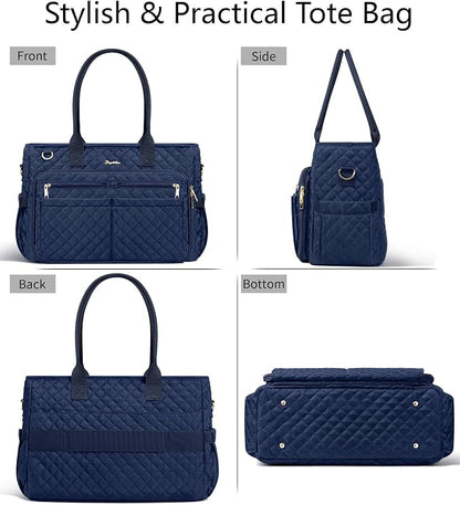 Bagstellar Teacher Tote Bag for Women, 15.6" Laptop Work Tote Computer Bag | - Image 8