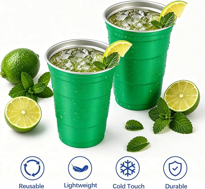 16oz Aluminum Cups Reusable Metal Party Cup - Image 5