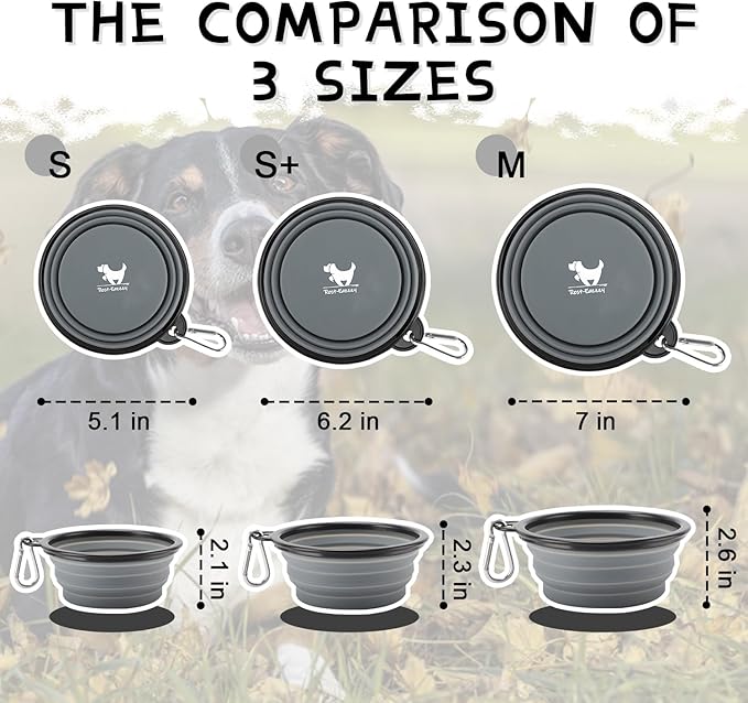 Collapsible Dog Bowls for Travel, BPA Free) - Image 3