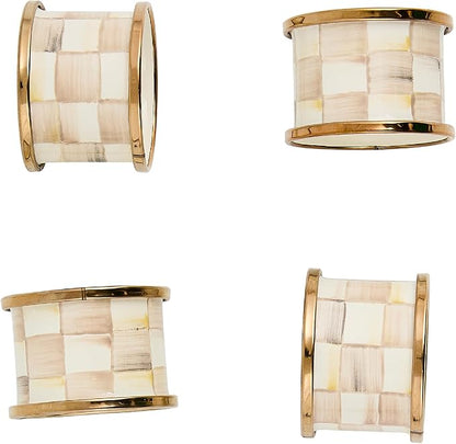 MACKENZIE-CHILDS Enamel Napkin-Ring Set, napkin-holder ring by Unknown