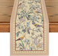 Artoid Mode Beige Birds Floral Blossom Table Runner, Seasonal Flowers Spring by ArtoidMode