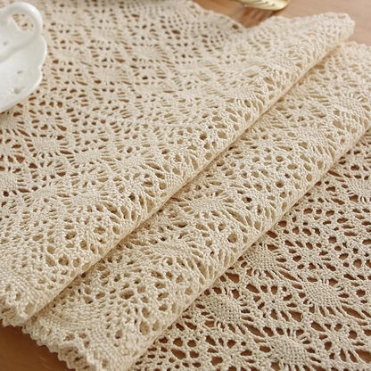 meioro Crochet Lace Table Runner, 12x64 Inch Boho Cotton Table Runners - Image 4