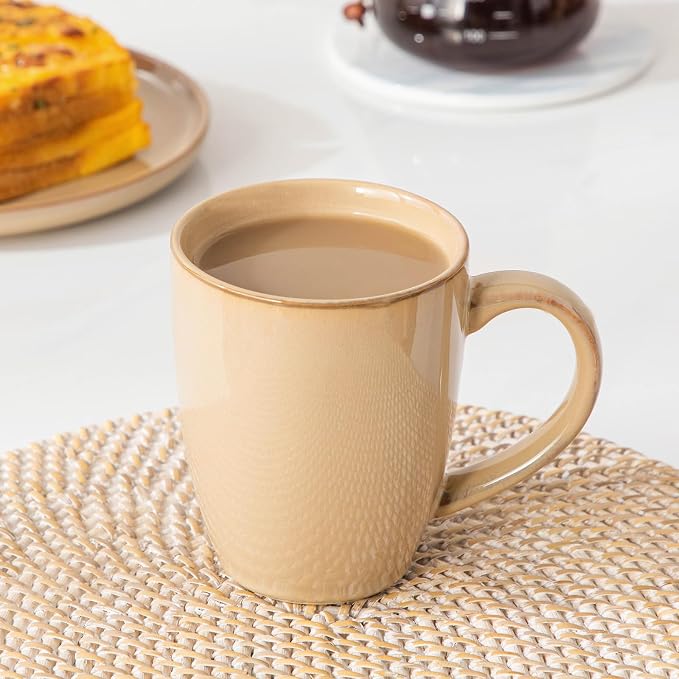 vancasso PLAYA Ceramic Coffee Mug Set of 6, 16 Oz Tea Cups - Image 6