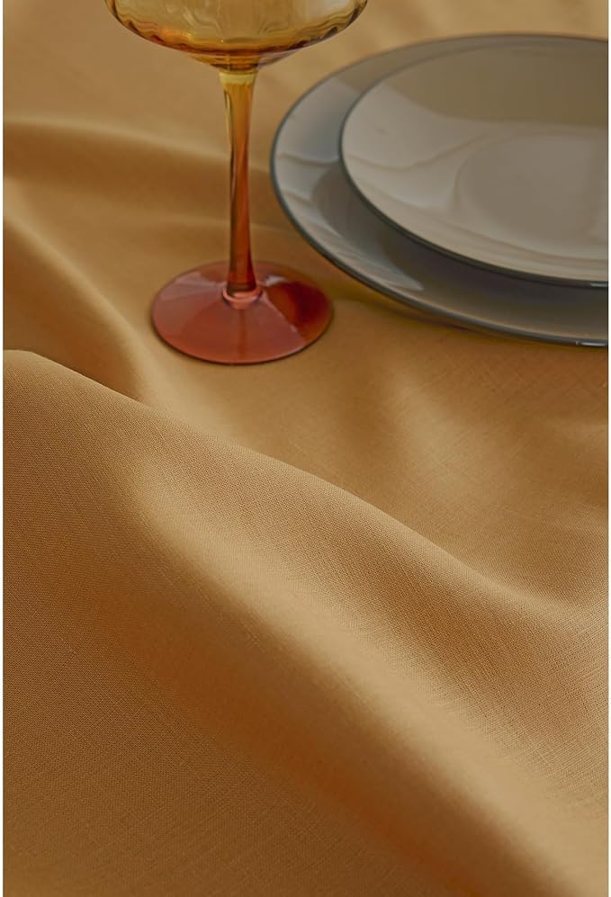 Solino Home 100% Pure Linen Table Runner Caramel Woven, Fete 14 x 72 in | Table - Image 4