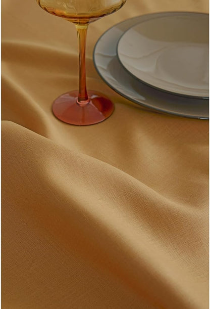 Solino Home 100% Pure Linen Table Runner Caramel Woven, Fete 14 x 72 in | Table - Image 4