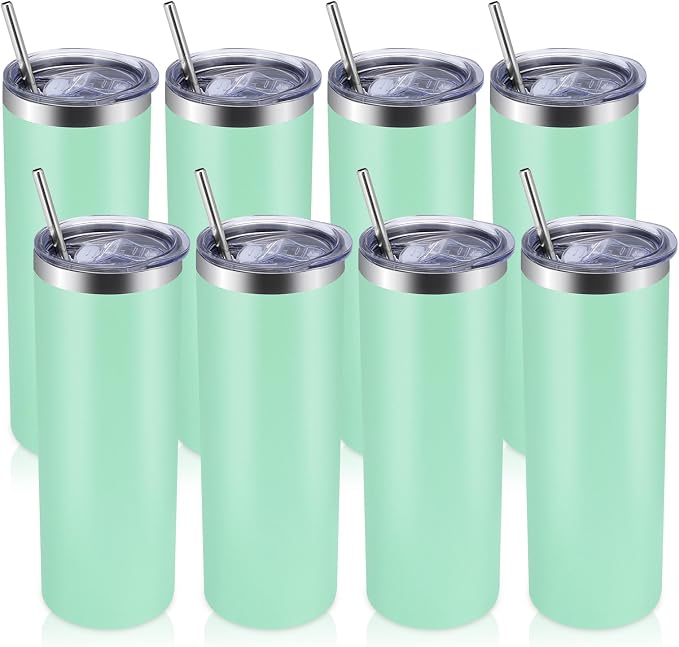 Volhoply 8 Pack Skinny Tumblers by LiveFully%EF%BC%8CDrinkFreely%E2%80%94KeepGoingwithVolhoply%EF%BC%81