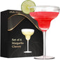Bella Vino Set of 6 Margarita Glasses Martini Glasses, Tall Cosmopolitan by BellaVino