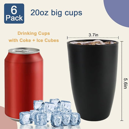 20 OZ Wheat Straw Cups SetS of 6, Unbreakable Drinking Cup, Alternative to - Image 3