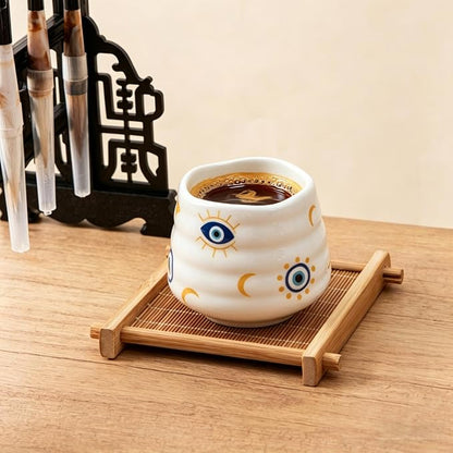 4pcs Japanese Tea Cup Set – Mini Size Cup 5OZ Ceramic Matcha Cup, Handless - Image 8