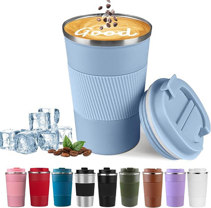 Insulated Travel Coffee Mug, Stainless Steel Coffee Cup by YINBAOGE