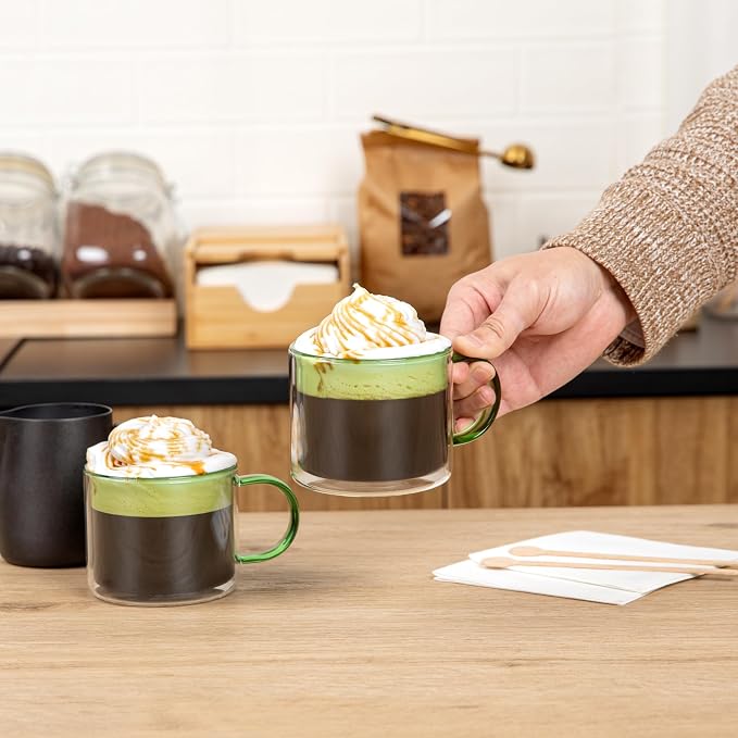 Restaurantware Coffee Cups 2 Pack of 11 oz Double Wall Glass Insulated Coffee - Image 5