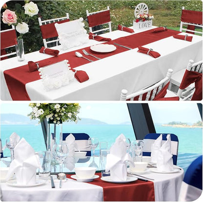 12 Pack Terracotta Satin Table Runner 12 x 108 Inch Long Premium Table Runners - Image 6