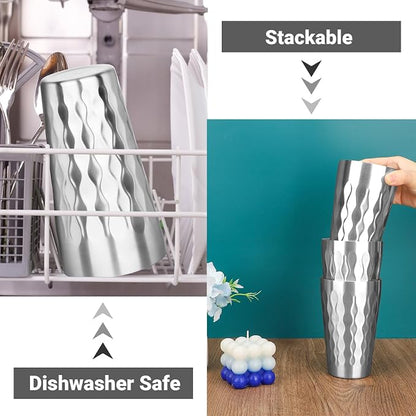 Stainless Steel Drinking Glasses, 19 oz Insulated Tumbler, 12 Pack Double Wall - Image 5