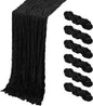 6 Pack Black Cheesecloth Table Runner, 17 x 108 Inch, Gauze Cheese Cloth Table by Yorcari