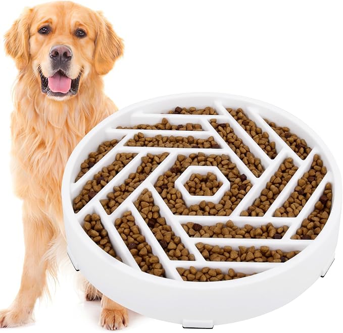 TOBYTO Slow Feeder Dog Bowls Large Medium Breed, Anti-Choking Slow Eating Dog by TOBYTO