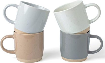 famiware Coffee Mugs for 4, 13 oz Mug Set, Dringking Cup by Famiware
