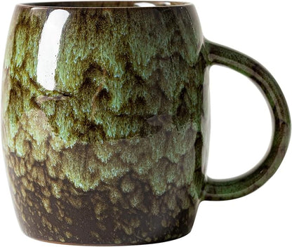 Unique Reactive Glaze Ceramic Coffee Mug - 14 oz Large Coffee Cup by XIYUANJI