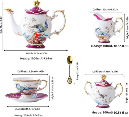 ACMLIFE Bone China Tea Set for Adults - Image 8