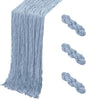 3 Pack Dusty Blue Cheesecloth Table Runner, 17 x 108 Inch, Gauze Cheese Cloth by Yorcari