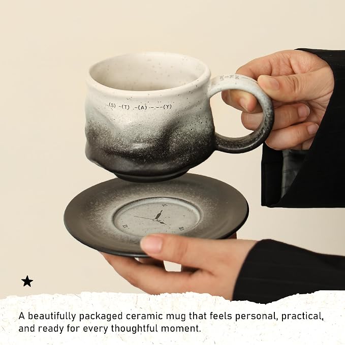 Jottings Ceramic Coffee Mug, Novelty Cappuccino Cup 7 oz, Stay | Funny Mug and - Image 7