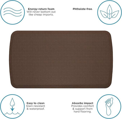 GelPro Linen Truffle Elite Premier Gel & Foam Anti-Fatigue Kitchen Floor Comfort Mat, 20" x 36"
