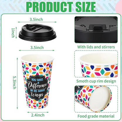 50 Pack 16 oz Disposable Coffee Cups - Image 3