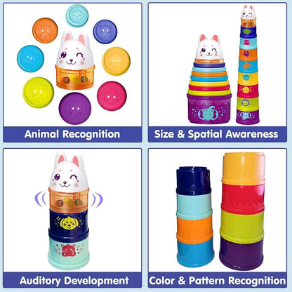 WEEJOYGAM Stacking Cups Baby Toys 6-12 Months, Stacking Toys - Image 4