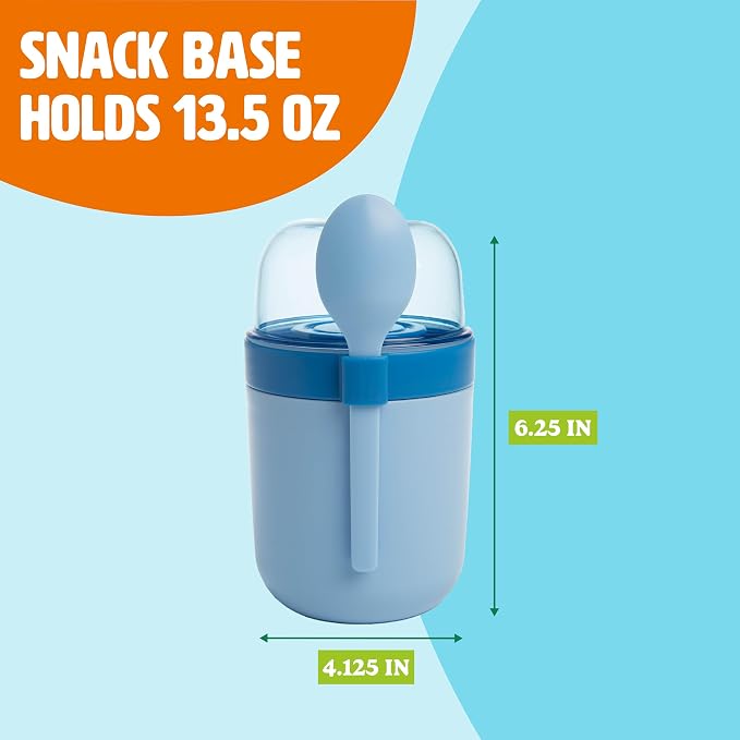 Tasty Travel Snack Cups with Spoons, On-The-Go Snacking, Divided Compartments - Image 7