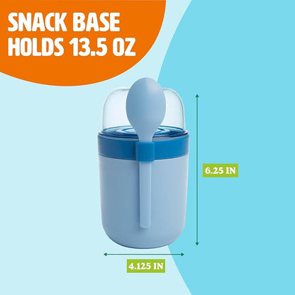 Tasty Travel Snack Cups with Spoons, On-The-Go Snacking, Divided Compartments - Image 7