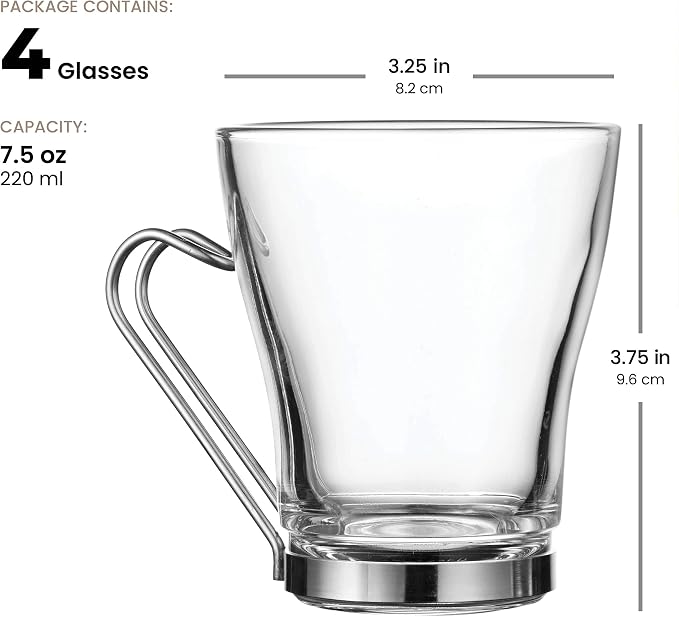 Bormioli Rocco Oslo 7.5 oz. Cappuccino Tempered Glass Cup - Image 5