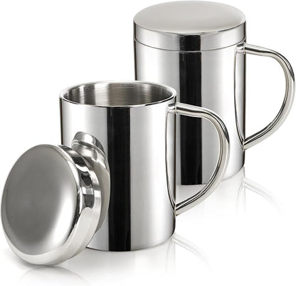 Yesland 2 Pack 13.5 oz Stainless Steel Double-Walled Metal Mugs by Yesland