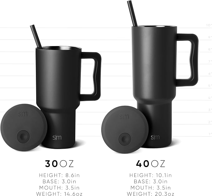 Simple Modern Tumbler with Handle and Straw | 40oz | Skiing | Trek Tumbler - Image 7