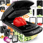 Fullstar Vegetable Chopper and Spiralizer - Food Chopper with Container, Fruit Slicer, Kitchen Gadgets & Accessories, Home Essentials (9 in 1, Black)