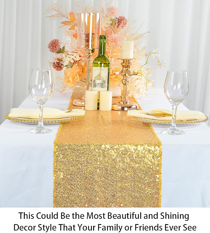 ShiDianYi 12''x72'' Sequin Table Runner - Image 5