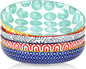Selamica Ceramic Pasta Bowls Set of 4, 34 OZ Salad Bowls, 8.6 Inch Wide and by Selamica